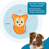 Outward Hound Invincibles Durablez Fox Dog Toy - Orange