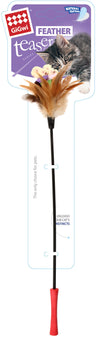 Gigwi Catwand Natural Feather Teaser & TPR Handle