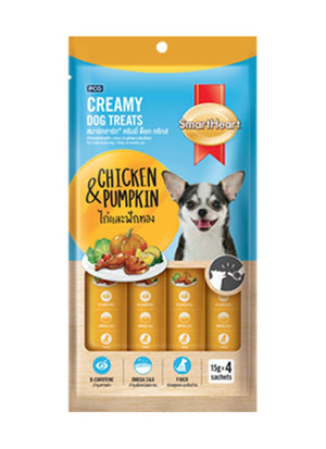 Smart Heart Creamy Treats - Chicken & Pumpkin Flavor