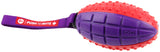 Gigwi Rugby Push To Mute Solid Ball Dog Toy - Red/Purple