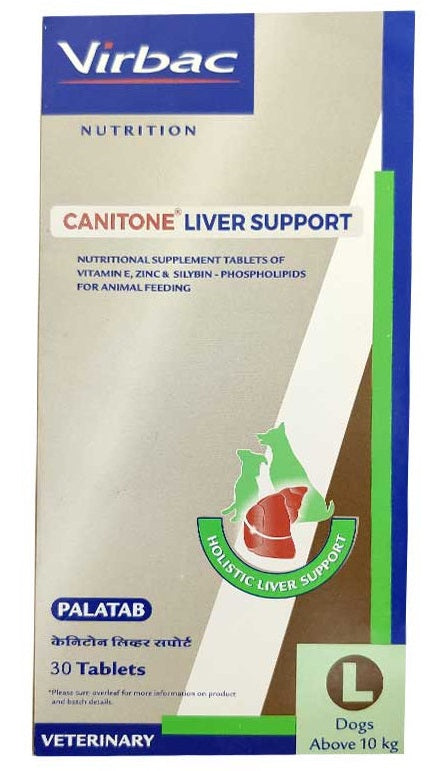 Virbac : Canitone Liver Support for Large Dogs Above 10kg – 30 Tablets