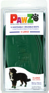 Pawz Waterproof Dog Boots - X Large - Green 12 PCS