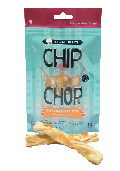 Chip Chops : Chicken Twist Stix – Chicken Flavour Dog Treats