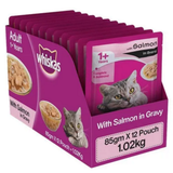 Whiskas With Salmon In Gravy Adult Cat Pouch 85 G (Pack of 12) - Ecom Pack