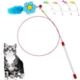 Pets Empire Funny Cat Teaser Wand & Colorful Feather Stick Cat Toy