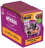 Whiskas Kitten Chicken In Gravy Pouch 85 G (Pack Of 12) - Ecom Pack