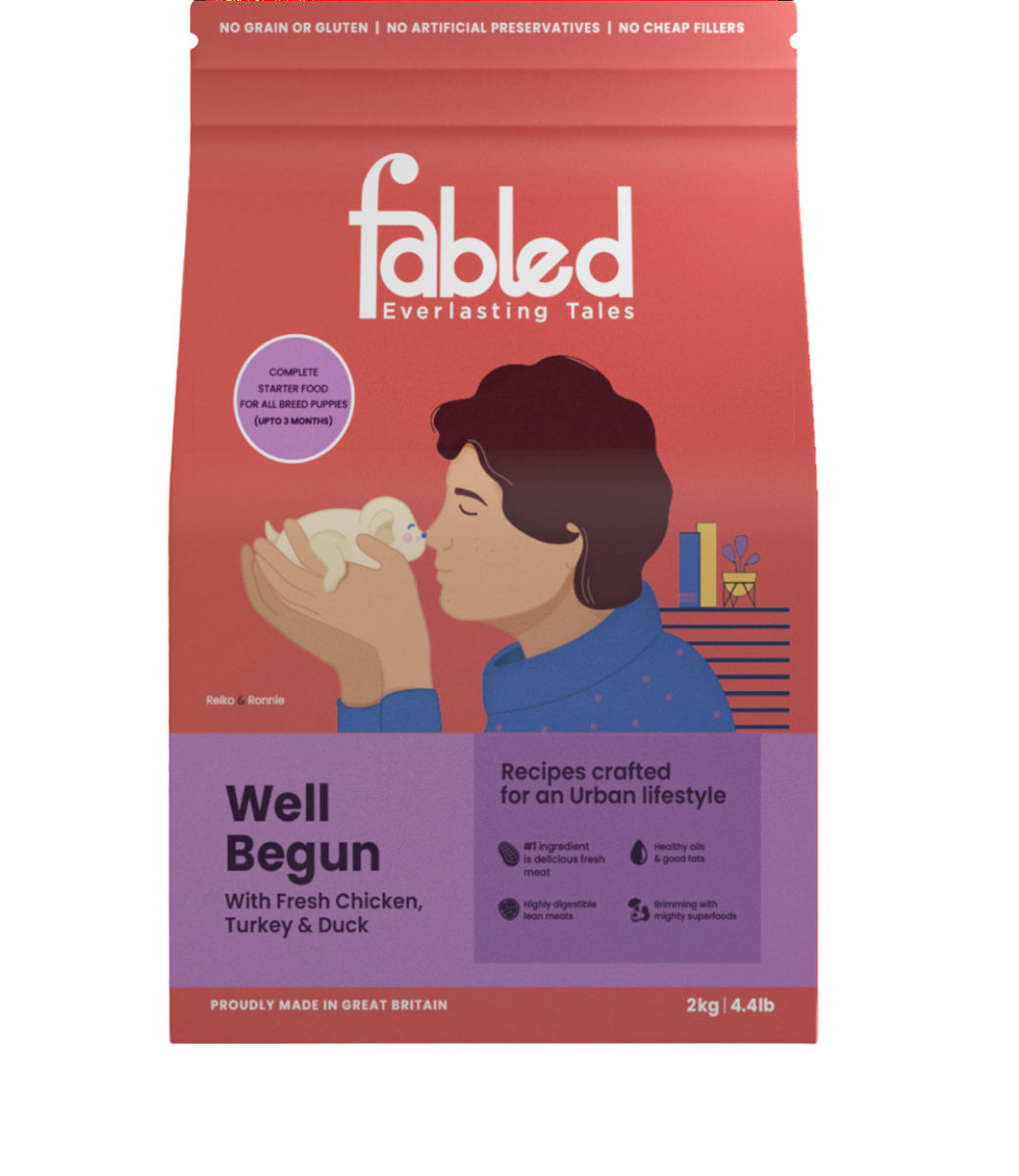 Fabled Well Begun With Chicken, Turkey & Duck Starter Puppy Dry Food