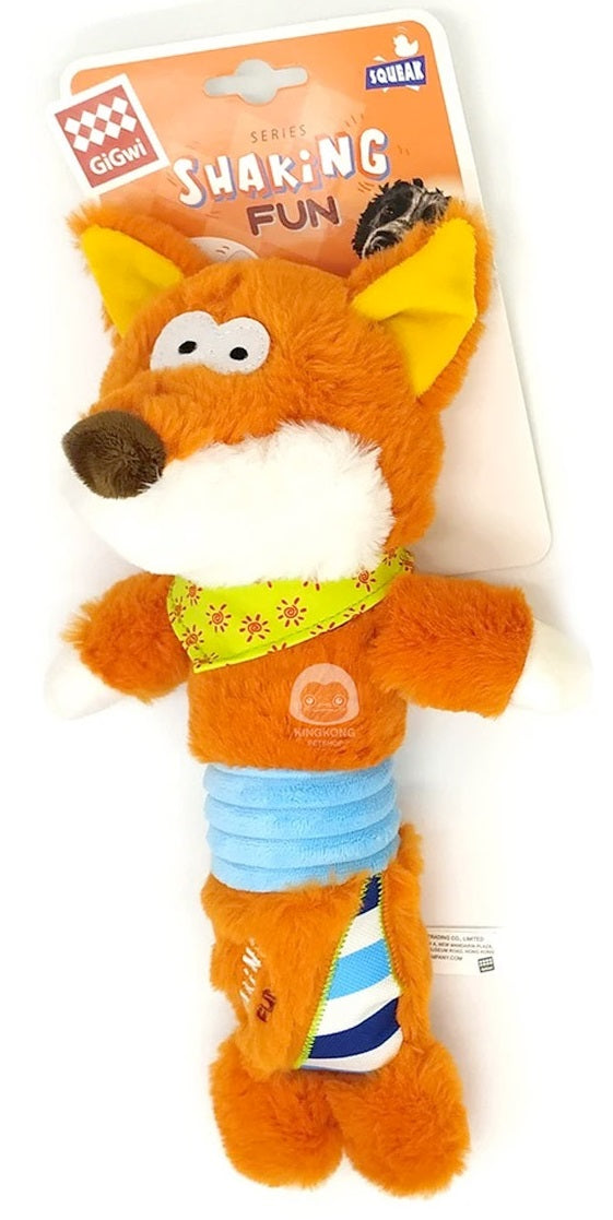 Gigwi Fox Shaking Fun Plush Toy With Squeaker