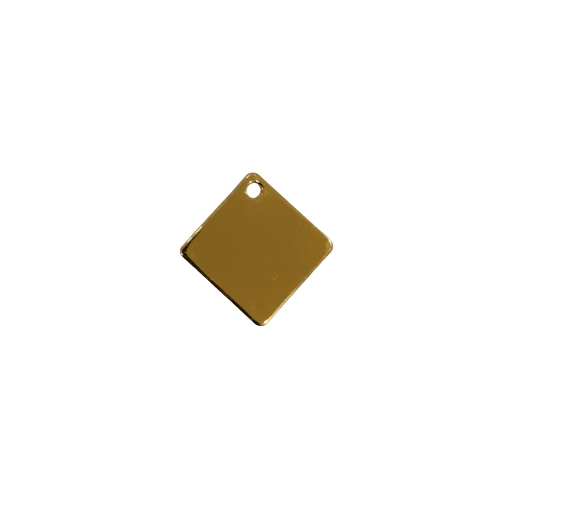 Kennel Brass Diamond Shape Name Tag - Small