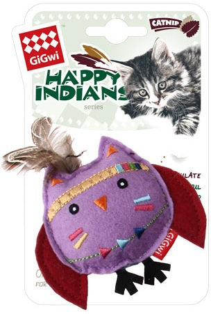 Gigwi Happy Indian Owl Felt Catnip