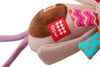 Gigwi Plush Friendz Squeaky With TPR Johnny Stick Lion Dog Toy