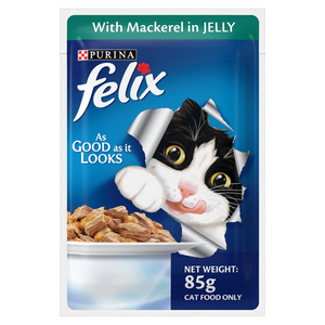Felix With Mackerel In Jelly Cat Pouch