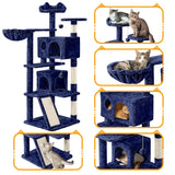 Pets Empire Sisal Scratching Post Cat Tree With House Ladder & Hanging Ball