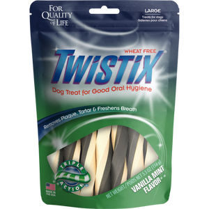 Twistix : Large Wheat-Free Dental Chews – Vanilla Mint Flavor Dog Treats
