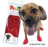 Pawz Waterproof Dog Boots - Small - Red 12 PCS
