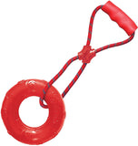 Kong Squeezz Ring With Handle Rope Toy