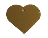 Kennel Brass Heart shape Name Tag - Large