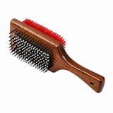 Kennel Premium Dual Sided Pin & Bristle Square Pet Brush with Wooden Handle