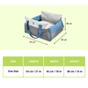 Fofos Car Seat Carrier & Bed - Gray/ Blue