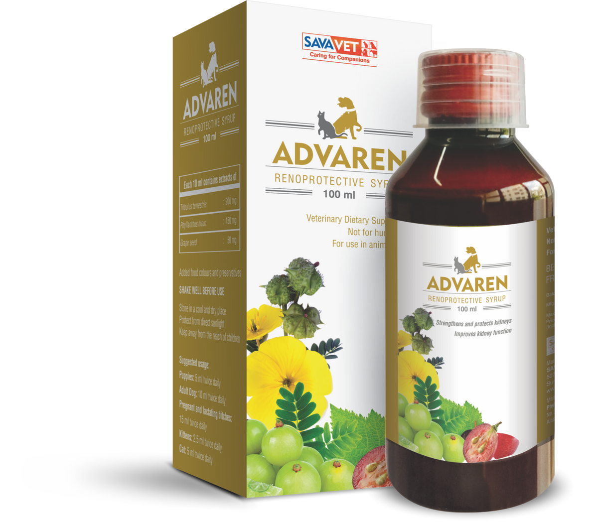 SavaVet Advaren Renoprotective Syrup for Dogs & Cats