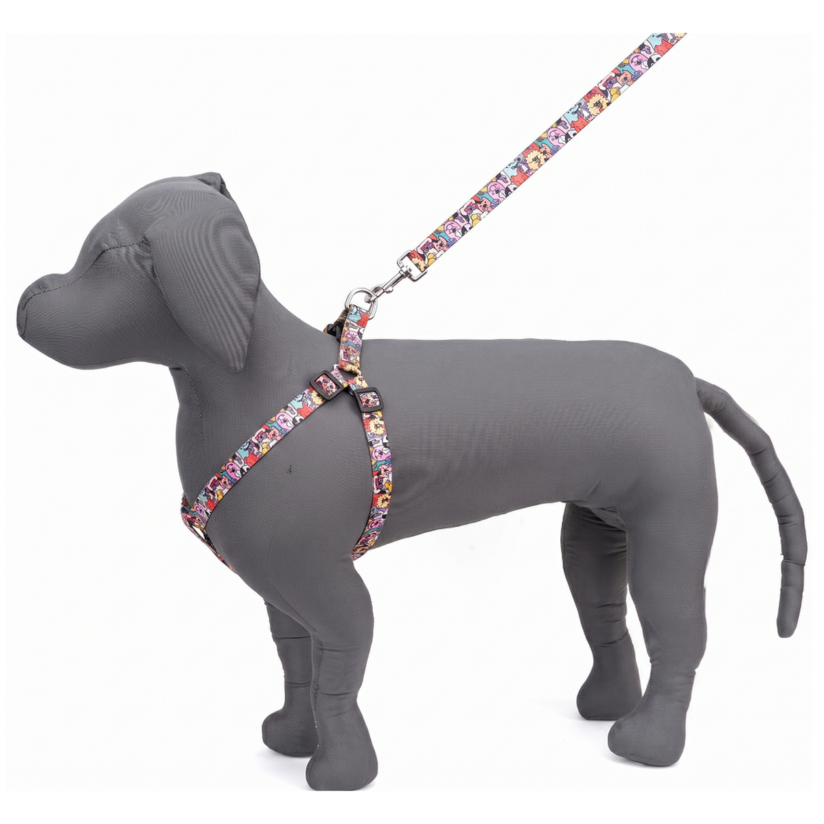 Adjustable Dog Harness – Kennel Printed Click-Lock