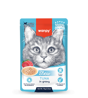 Wanpy Stew Tuna In Gravy Adult Cat Pouch