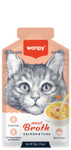 Wanpy Meat Broths Salmon & Tuna Cat Pouch