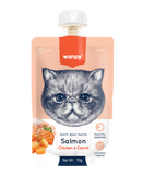 Wanpy Tasty Meat Paste – Salmon with Chicken & Carrot Cat Treat