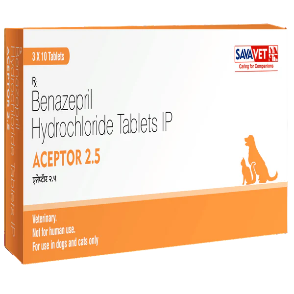 Savavet Aceptor 2.5mg - Benazepril Hydrochloride Tablets for Dogs & Cats