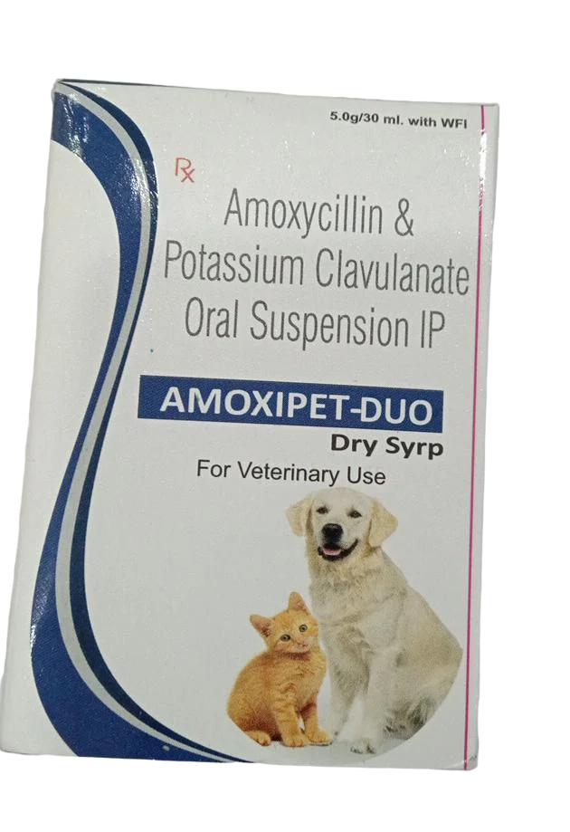 Wellpet Pharma: AMOXIPET-DUO - Amoxicillin & Potassium Clavulanate Oral Suspension for Dogs & Cats