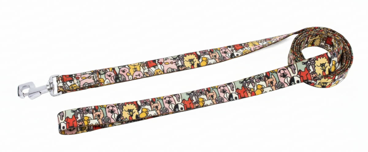 Kennel Animated Animals Print Nylon Dog Leash