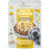 Applaws Taste Toppers Chicken Breast With White Beans, Pumpkin & Peas In Gravy Pouch