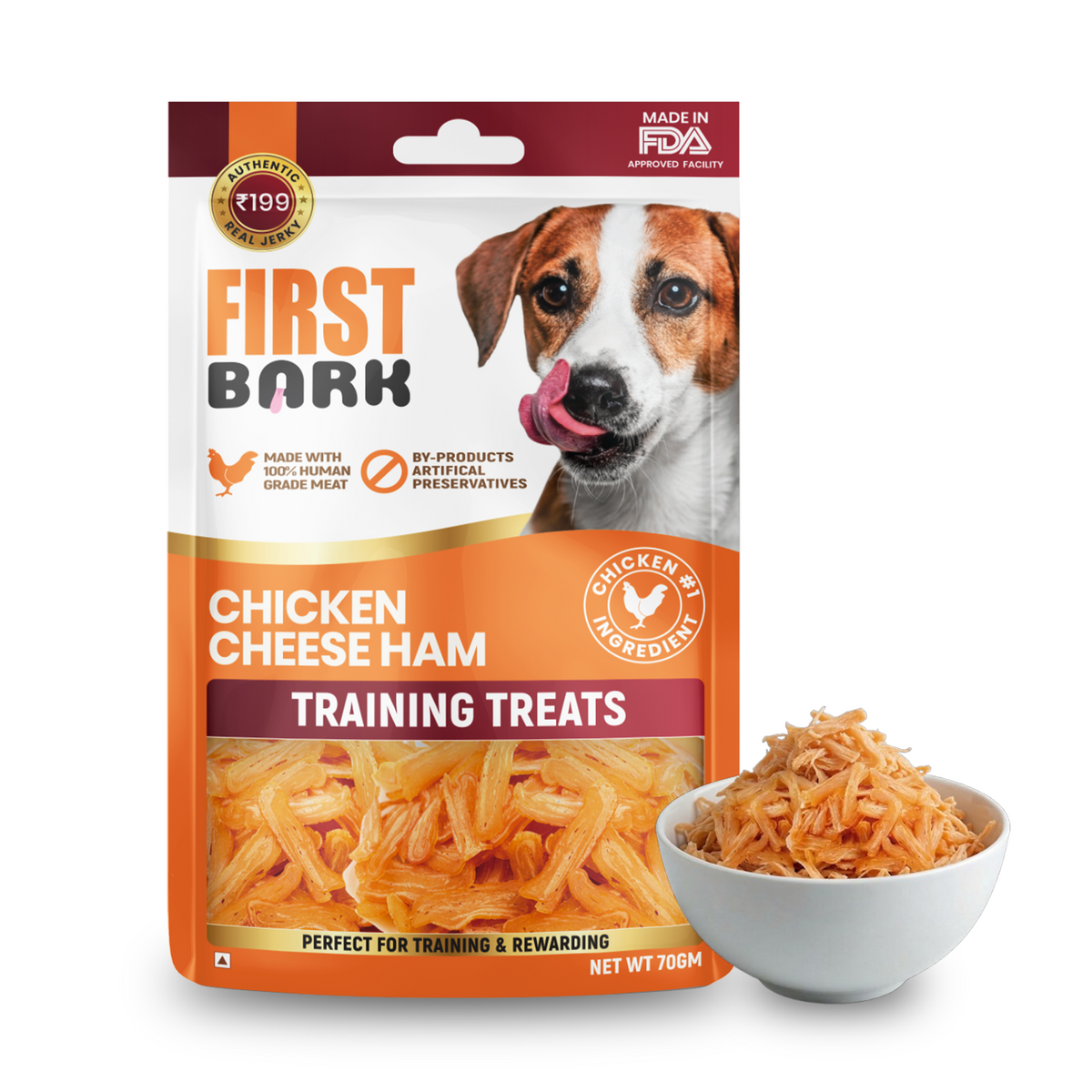 First Bark : Chicken Cheese Ham – Training Dog Treats