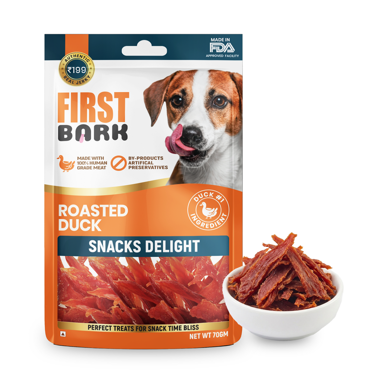 First Bark : Roasted Duck – Snacks Delight Dog Treats