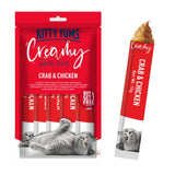 Kitty Yums Creamy Lickable Crab & Chicken Cat Treats (Buy 4 - Get 1 Free)