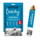 Kitty Yums Creamy Lickable Seafood Medley Cat Treats (Buy 4 - Get 1 Free)