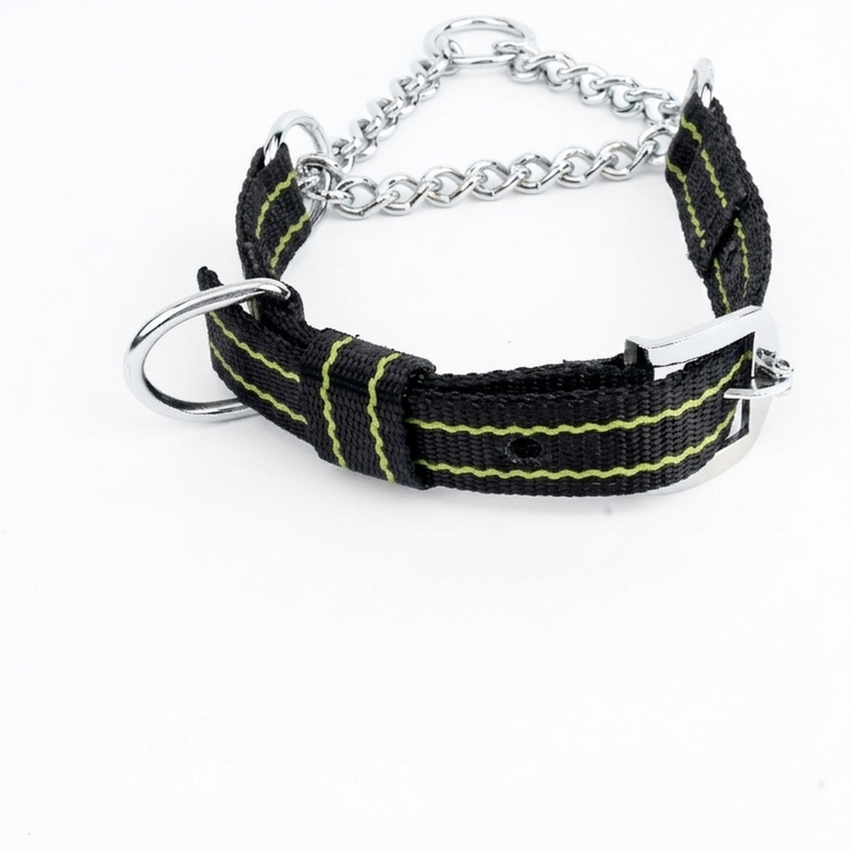 Kennel Pattern Nylon Chain Martingale Collar