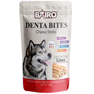 Bairo Denta Bites Liver Chewy Sticks For Dogs