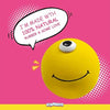 Squeeezys Monster Ball Yellow Latex Dog Toy