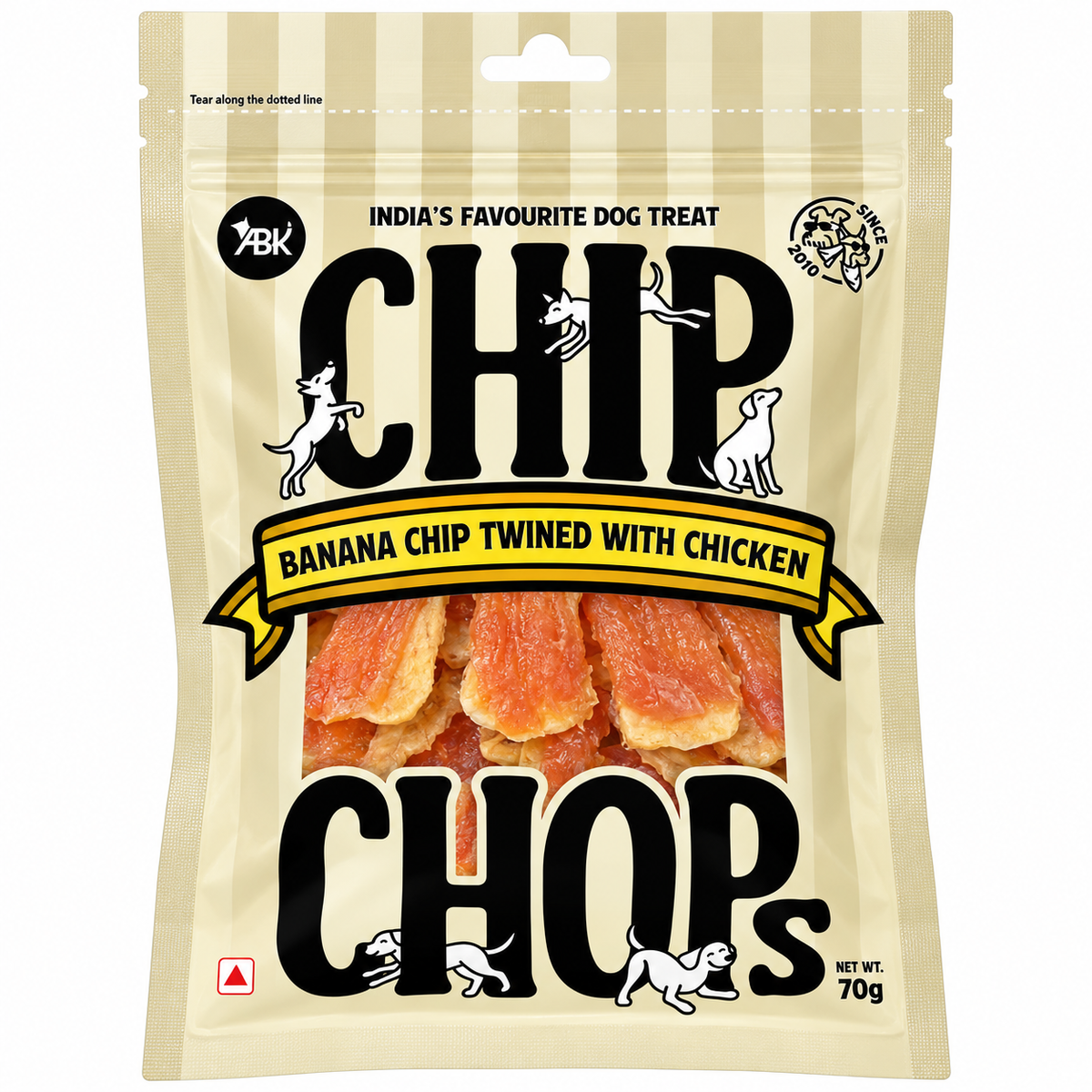 Chip Chops : Banana Chips Twined with Chicken Dog Treats