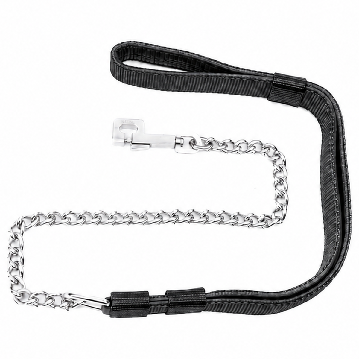 Foam Padded Chain Dog Leash | Nylon & Chrome by Kennel