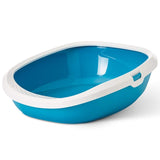 Outward Hound Gizmo Cat Litter Tray With Rim - Twilight Blue