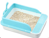 Smarty Pet Cat Litter Tray Sturdy with High Side for Small Animals Bedpan Kitten Toilet