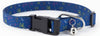 Kennel Adjustable Printed Nylon Puppy & Cat Collar with Click Buckle - Blue Bash Print
