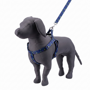 Kennel Blue Bash Printed Padded Click Lock Adjustable Harness