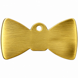 Kennel Brass Antique Bow Shape Tag