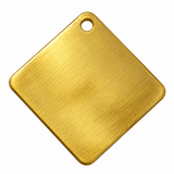 Kennel Brass Antique Diamond Shape Tag