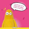 Squeeezys Monster Brother Yellow Latex Dog Toy