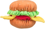 Trixie Burger With Sound Plush Dog Toy