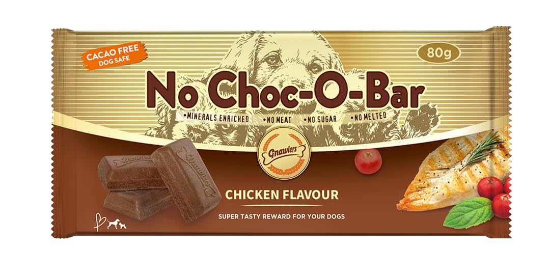 Gnawlers : No Choc-O-Bar Dog Treats - Chicken Flavour
